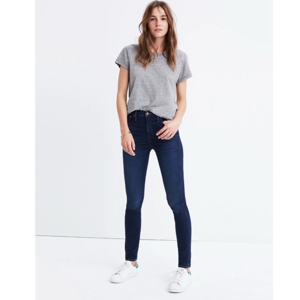Madewell 10" High-Rise Skinny Jeans in Hayes Wash size 26 Denim Stretch Cotton
